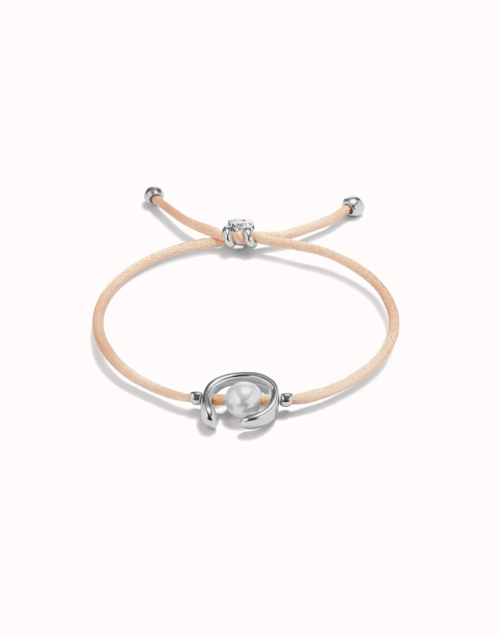 Bracciale in filo salmone con perla shell assortimento placcato argento Sterling., Argent, large image number null